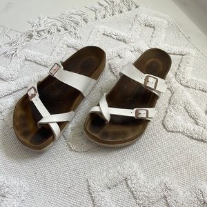 BIRKINSTOCKS- size 41 white sandals